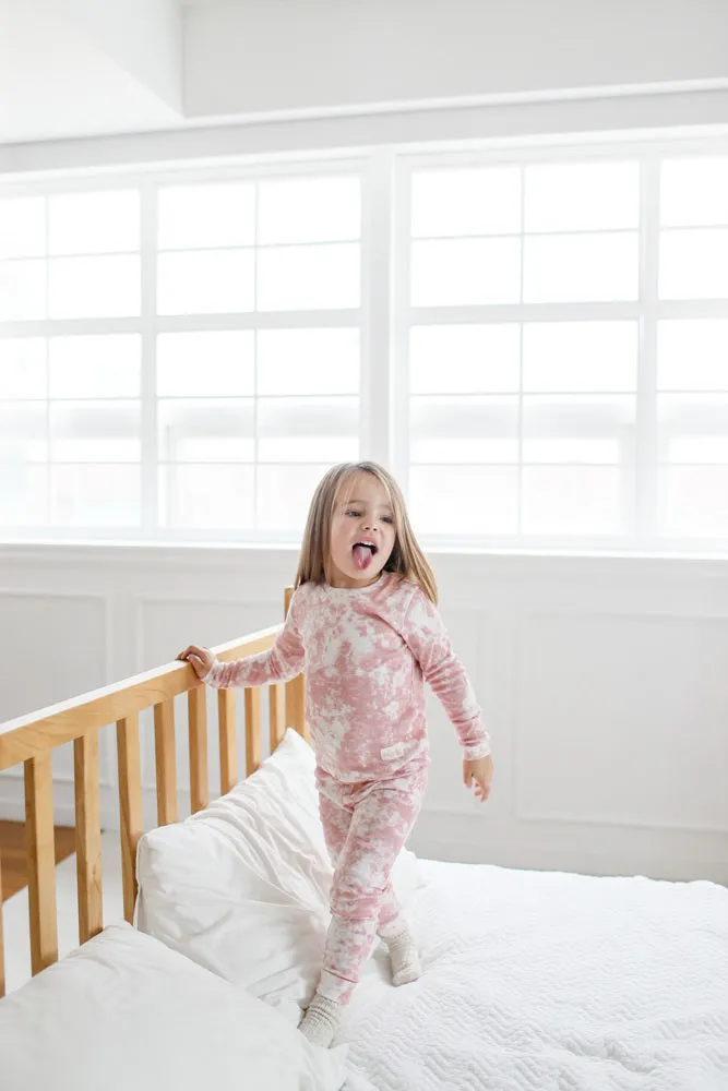 Tie Dye Pink Long Sleeve Pajama