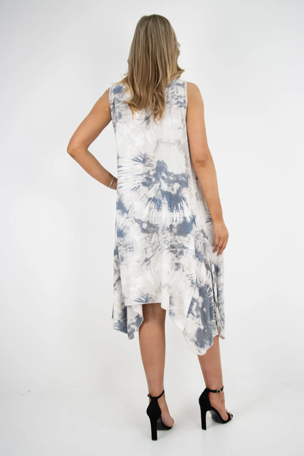 Tie Dye Print Vest Dress