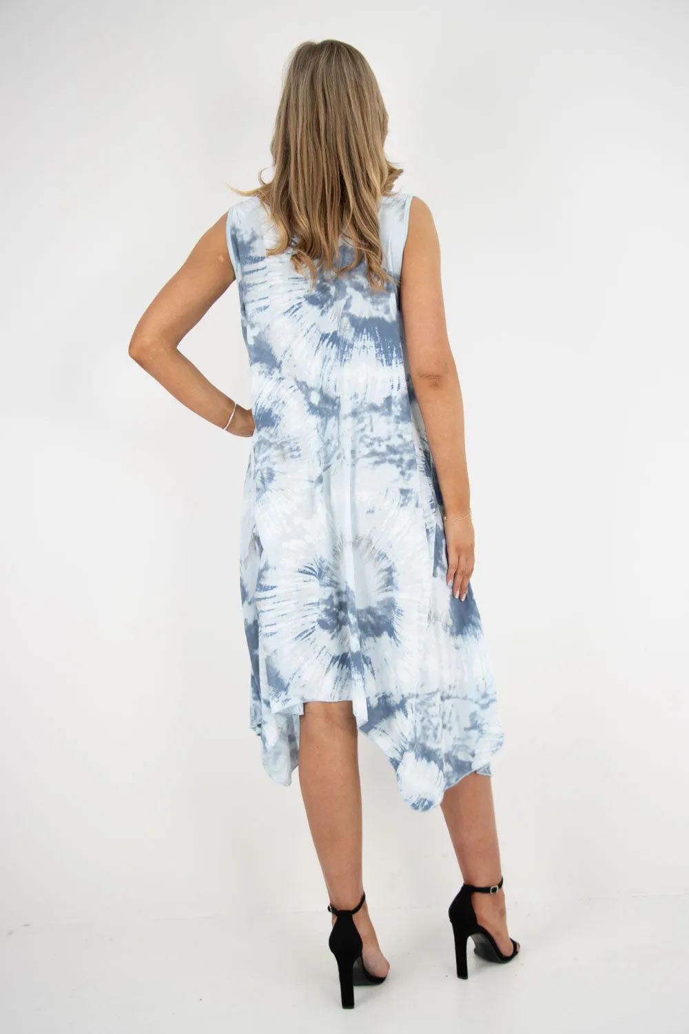 Tie Dye Print Vest Dress