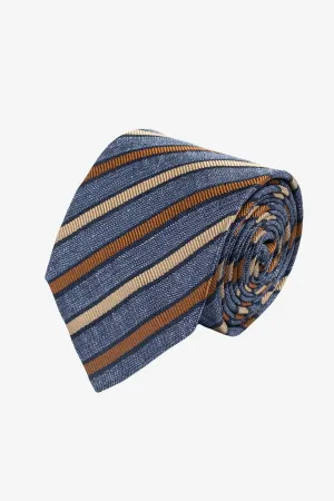 Tie - Silk light blue with stripes