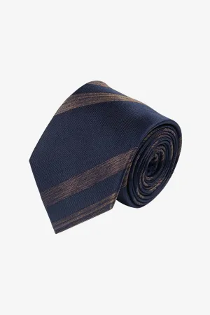 Tie - Silk Navy with browns