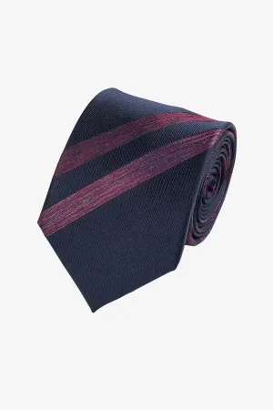 Tie - Silk Navy with reds