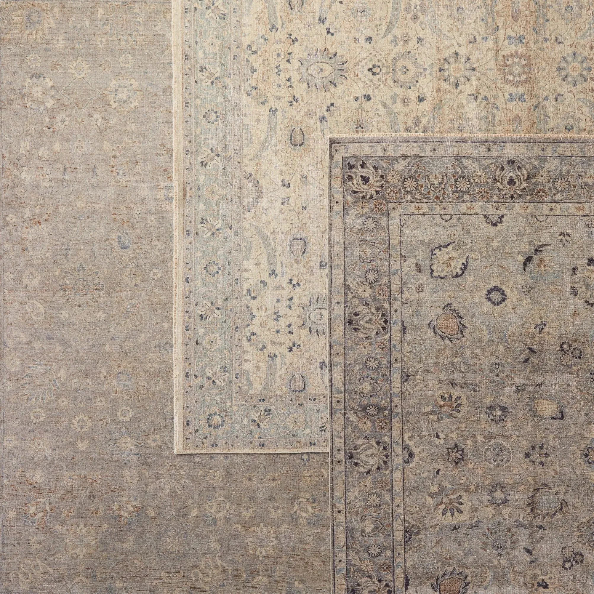 Tierzah TRZ03 Grey/Beige Rug