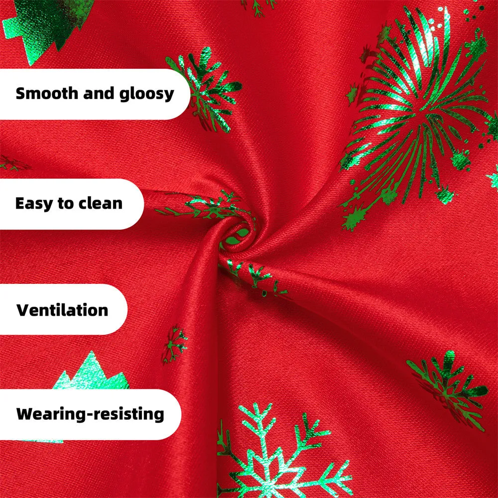 Ties2you Men's Vest Red Christmas Green Elements Silk Vest Necktie Bow Tie Handkerchief Cufflinks Set