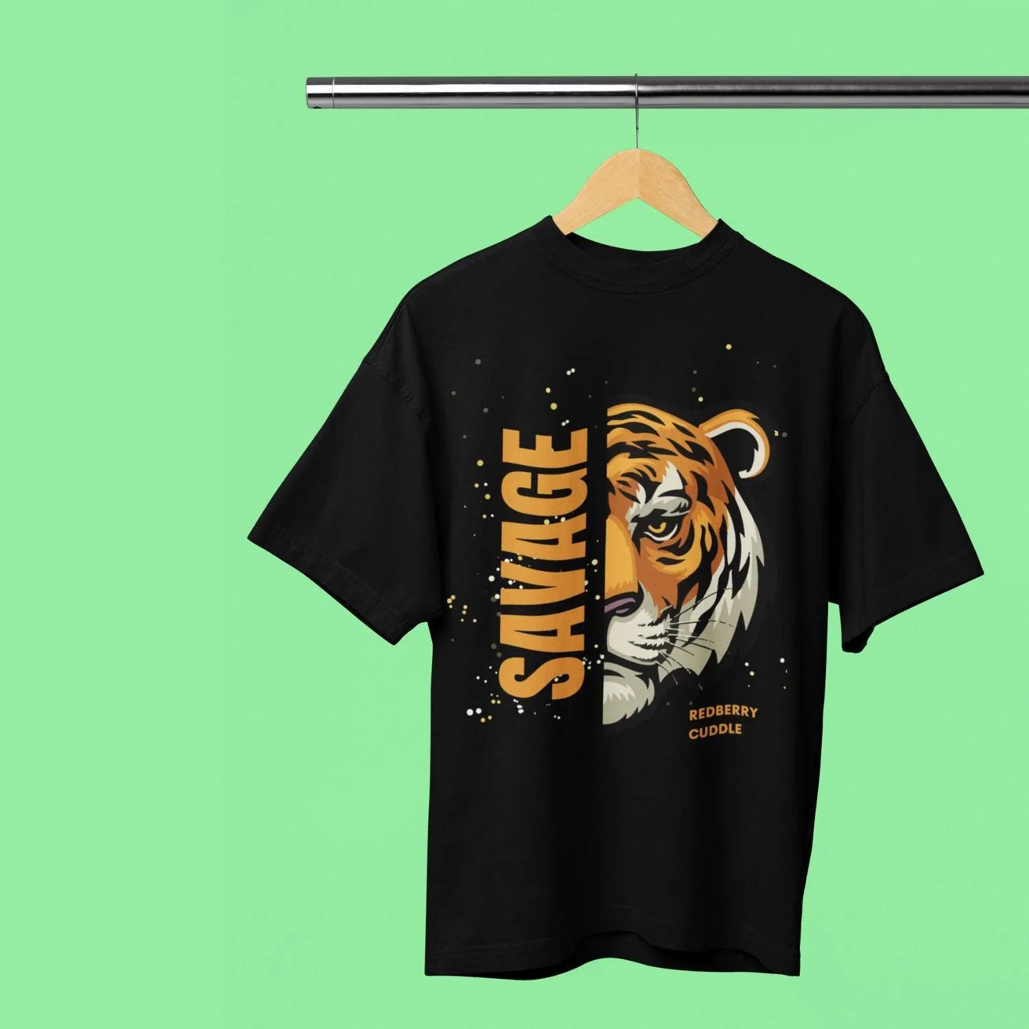 Tiger Savage - Men Oversized T-Shirt