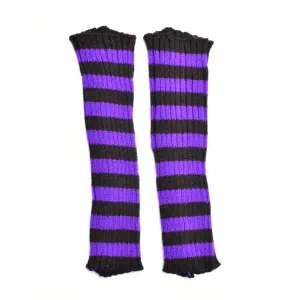 TILLY ARMWARMERS - PURPLE STRIPE