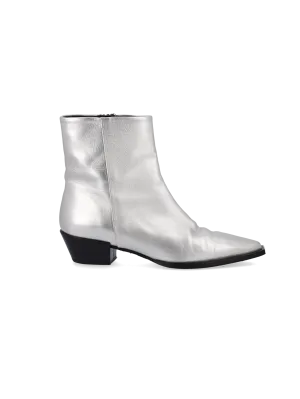 tilly metallic leather ankle boots