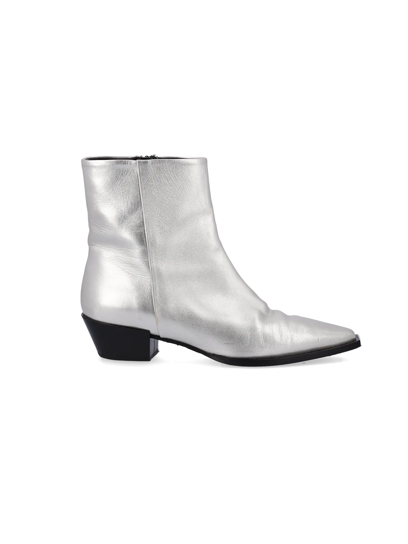 tilly metallic leather ankle boots