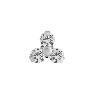 Tilum 14g-12g Internally Threaded Titanium Jewel Trinity Top - Large - Price Per 1