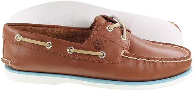 Timberland Boots Mens 2 Eye Classic Boat Shoe Rust