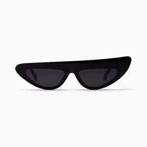 Time Fly Back '90s It Girl Cat-eye Space Sunglasses - Black