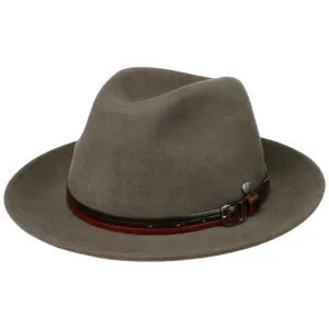 Time-Honored Wool Hat With Leather Band Fedora Hat