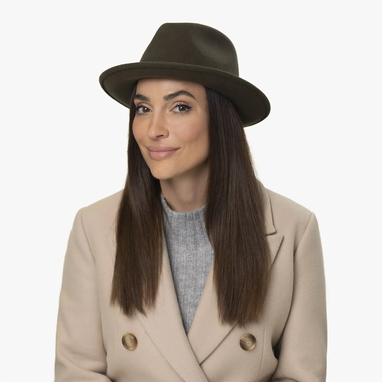 Time-Honored Wool Hat With Leather Band Fedora Hat