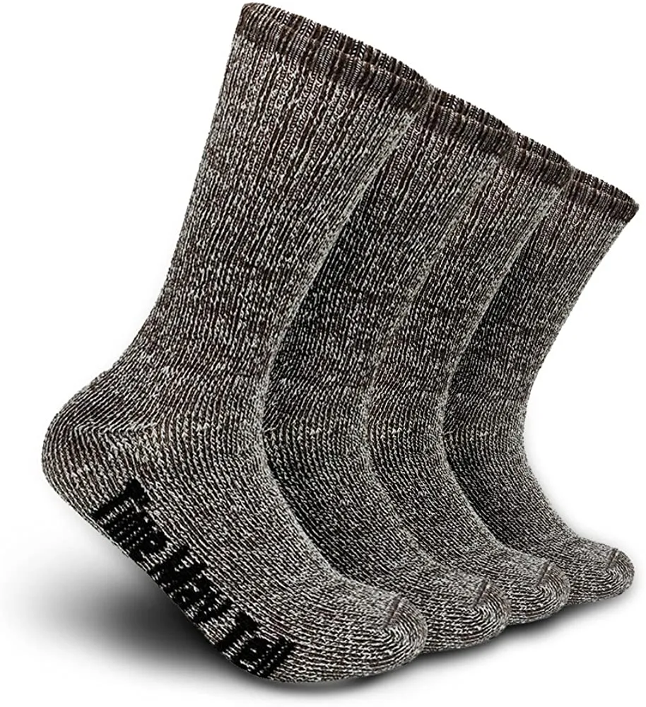 Time May Tell Mens Merino Wool Hiking Cushion Socks Pack (2/4 Pair ,6-13 Size)