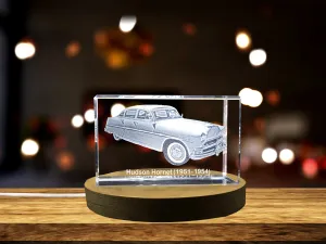 Timeless Elegance: Hudson Hornet (1951–1954) - 3D Engraved Crystal Tribute