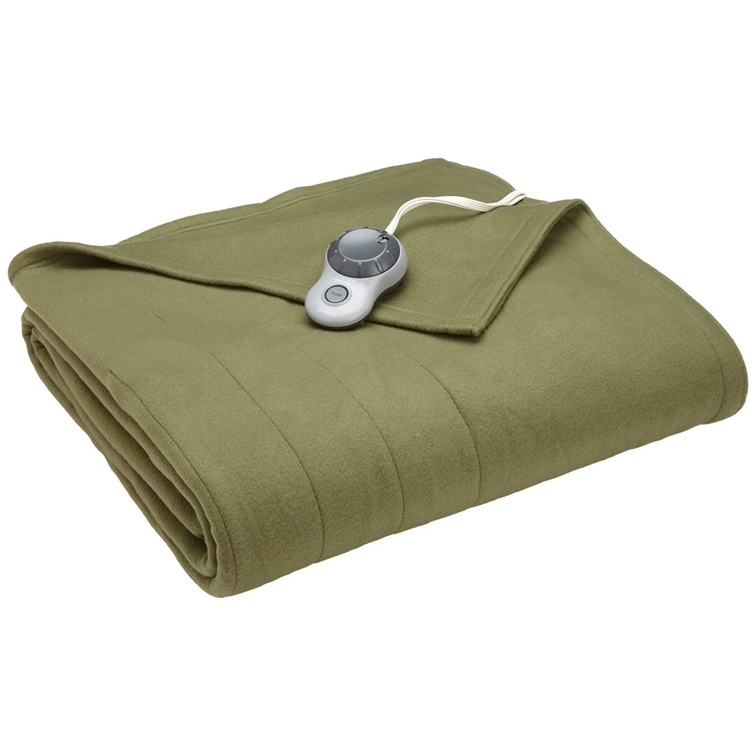 timeless Green Polyester Electric Blanket, Full