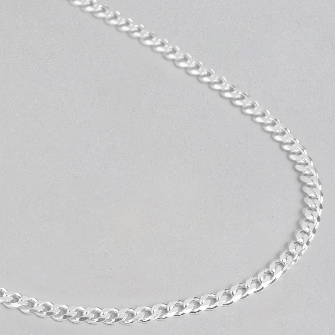 Timeless Silver Linkage 925 Sterling Silver Silver-Plated Chain for Him