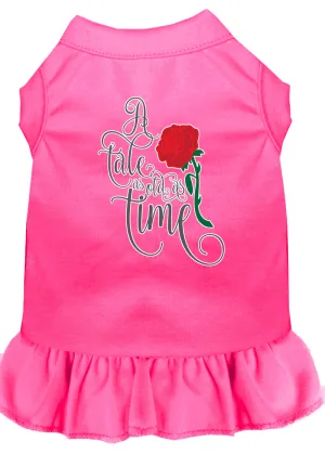 Timeless Tale Screen Print Dog Dress Bright Pink Lg