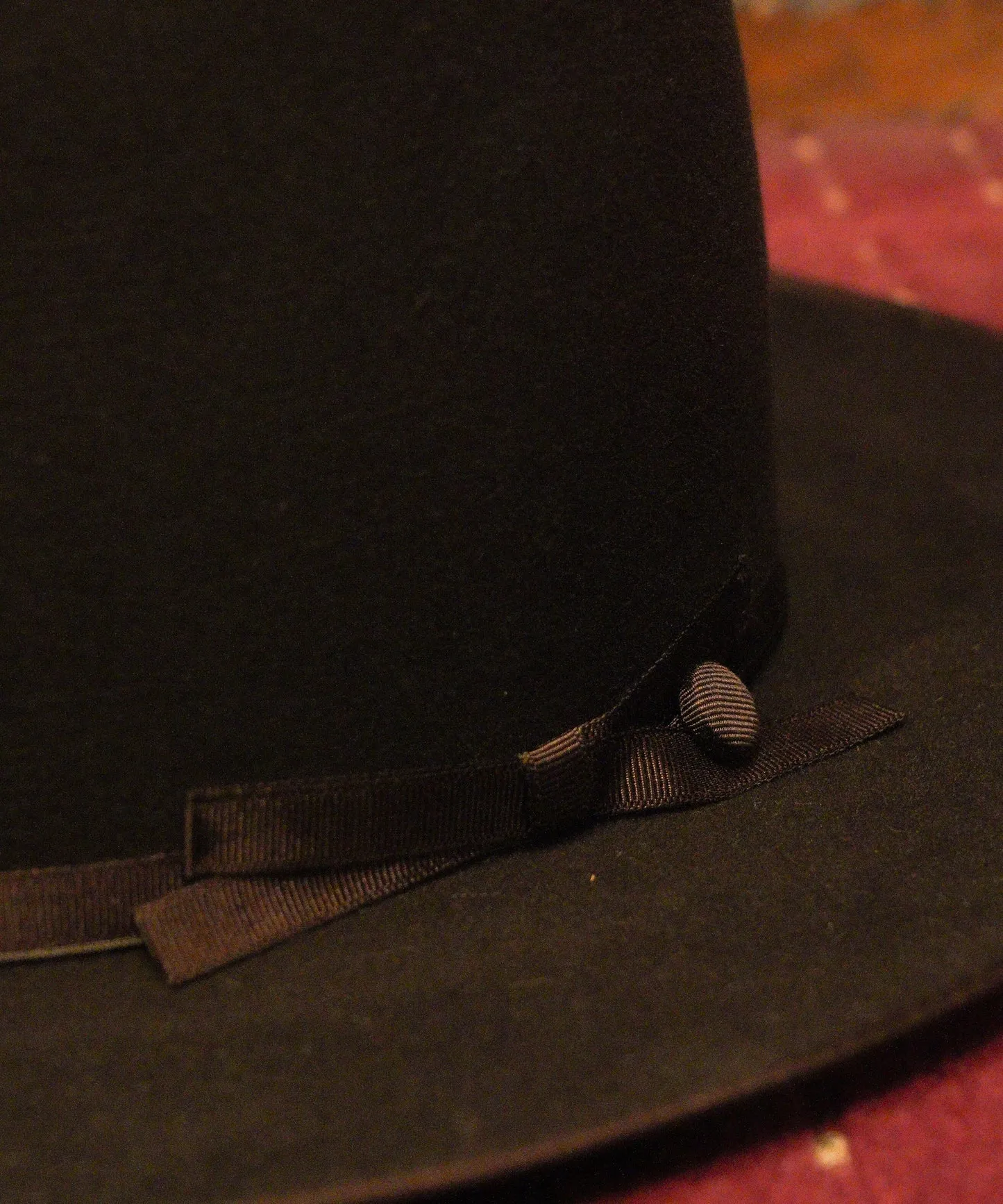 Timeless Trims Felt Bowler Hat in Chocolate