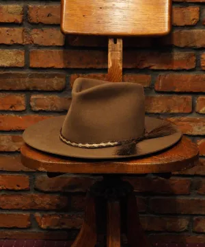 Timeless Trims Felt Fedora in Mocha