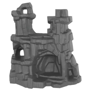 TimMee Battle Mountain Scenery - Dark Gray Figure Display & Play Terrain US Made