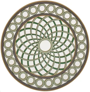 Timothy Corrigan Treillage Gold 16" Round Pebble Placemats, Set Of 4