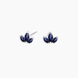 Tiny Miny Sapphire Stud Earrings in 925 Silver - Irosk®