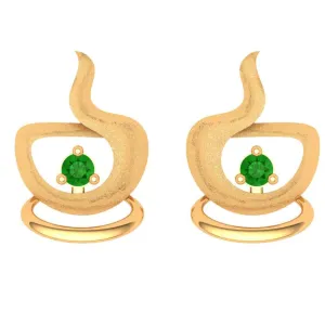 tiny Tea Love 18k Gold Earring