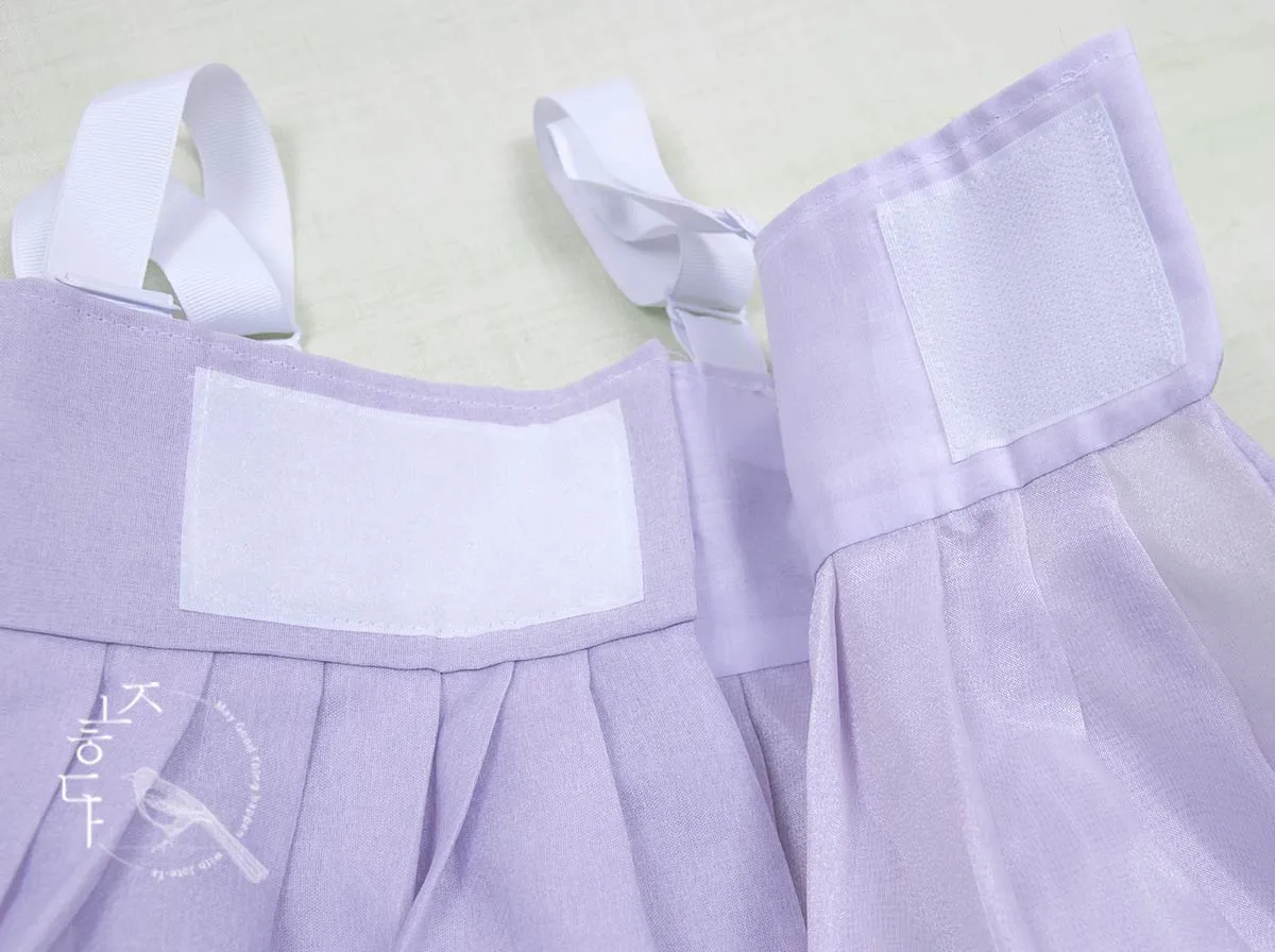 Tiny Wild Flower Baby Girl Hanbok in Purple