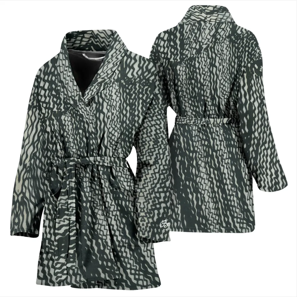 Tire Scribbles Bath Robe - Women