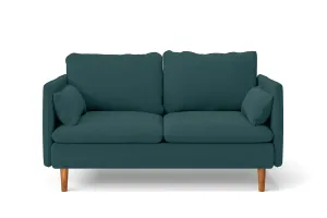 Tirreni 2 Seater Sofa Teal Linen Fabric