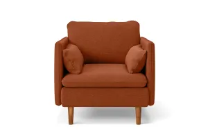 Tirreni Armchair Orange Linen Fabric