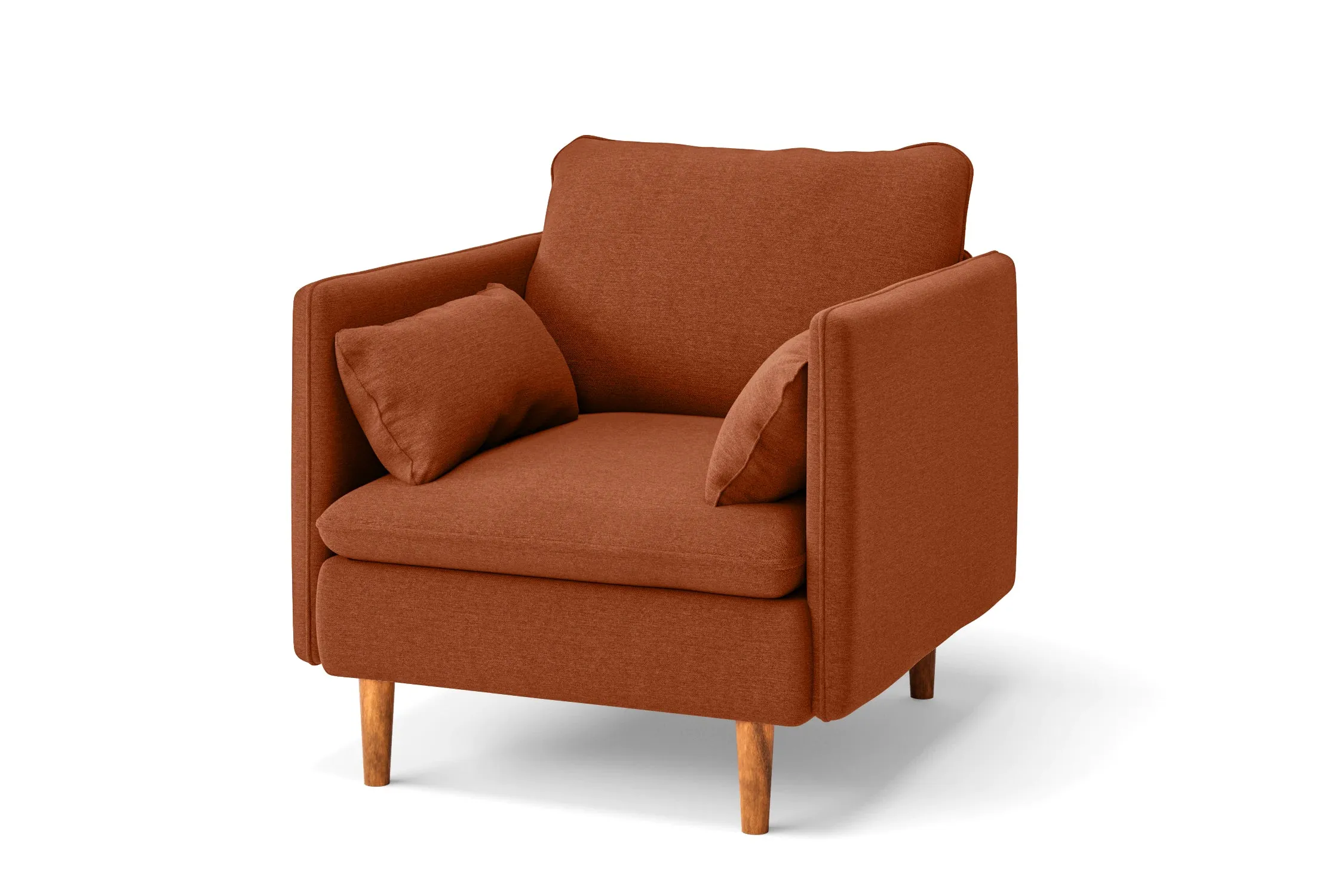 Tirreni Armchair Orange Linen Fabric