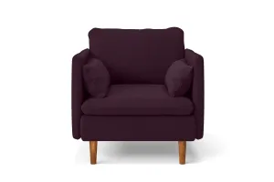 Tirreni Armchair Purple Linen Fabric