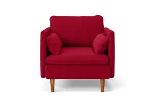 Tirreni Armchair Red Linen Fabric