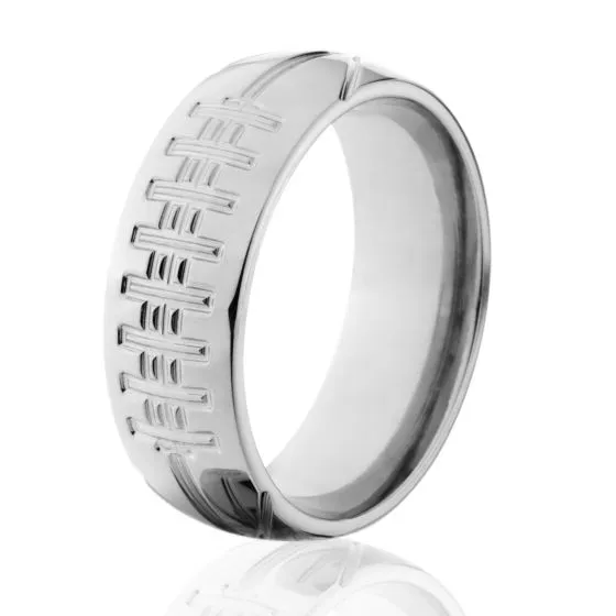 Titanium Football Ring - Custom Men's Wedding Ring