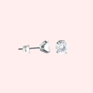 Titanium Prong Set CZ Hypoallergenic Earrings