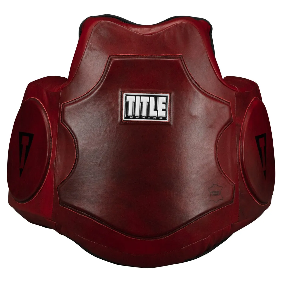 TITLE Boxing Blood Red Leather Body Protector