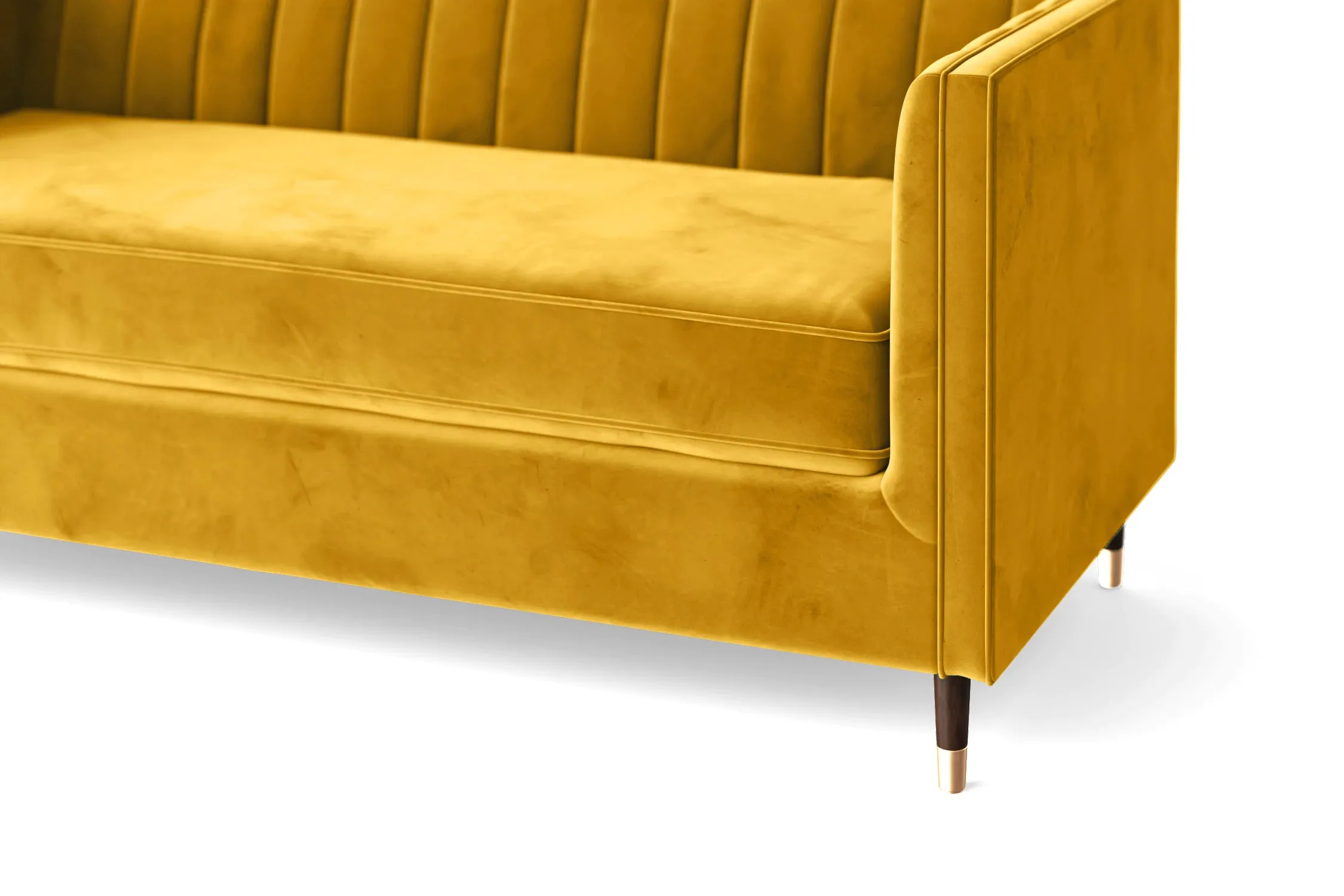 Tivoli 2 Seater Sofa Yellow Velvet