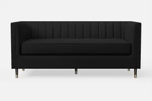 Tivoli 3 Seater Sofa Black Leather