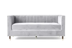 Tivoli 3 Seater Sofa Silver Velvet