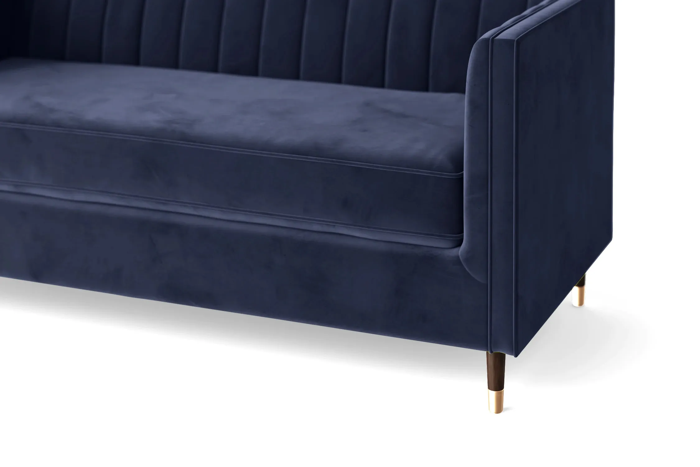 Tivoli 4 Seater Sofa Dark Blue Velvet