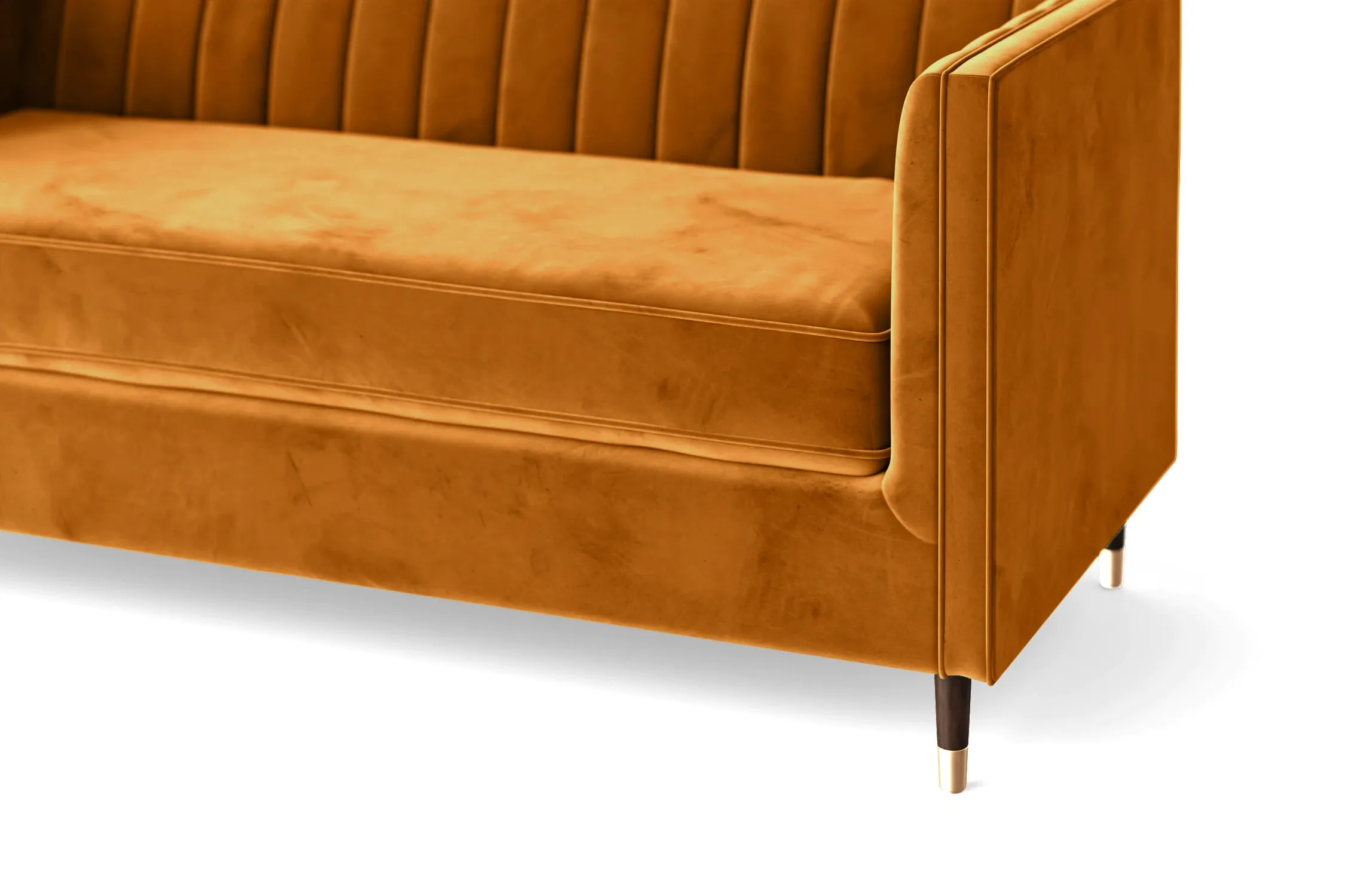 Tivoli 4 Seater Sofa Gold Velvet