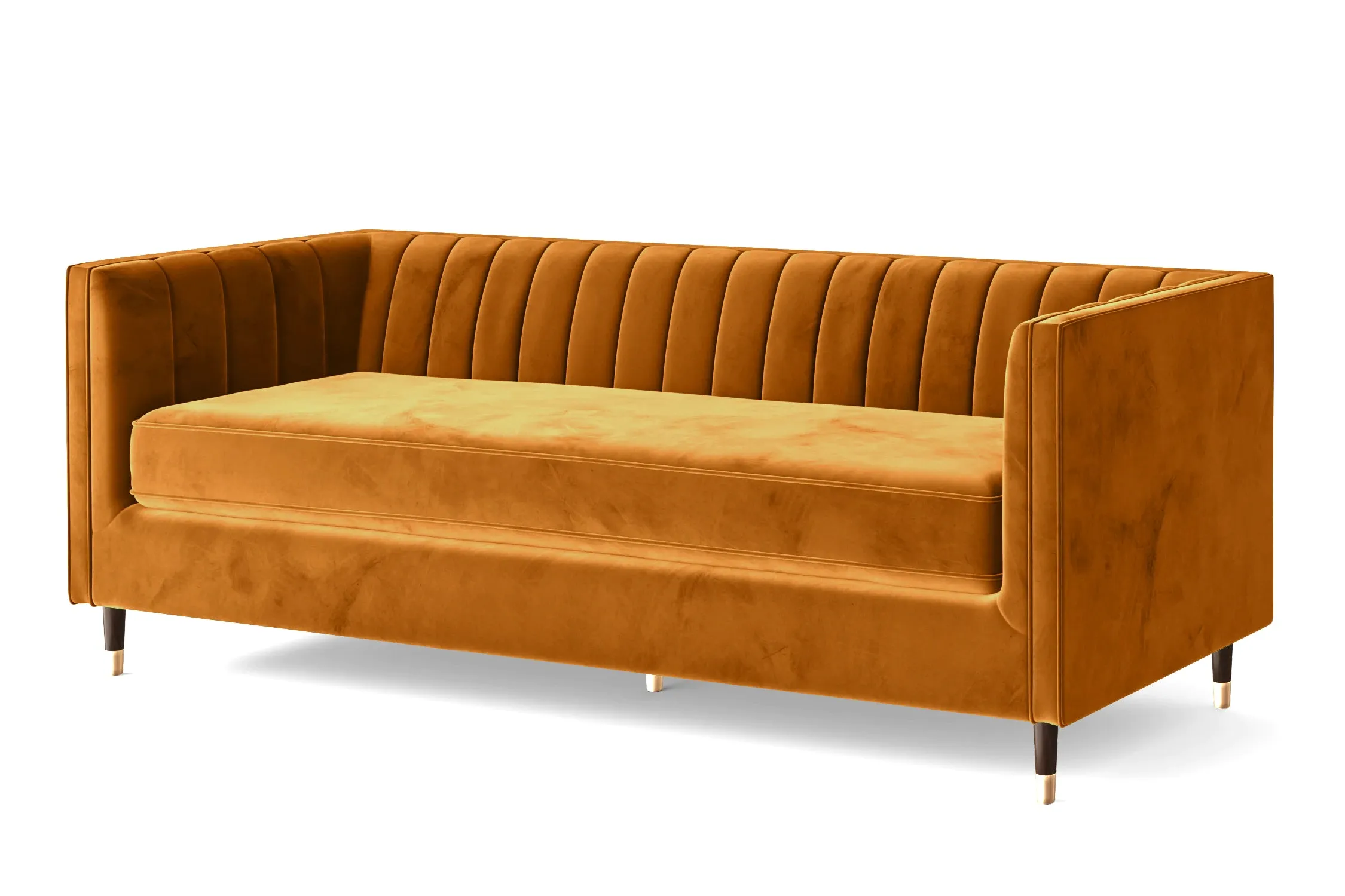 Tivoli 4 Seater Sofa Gold Velvet