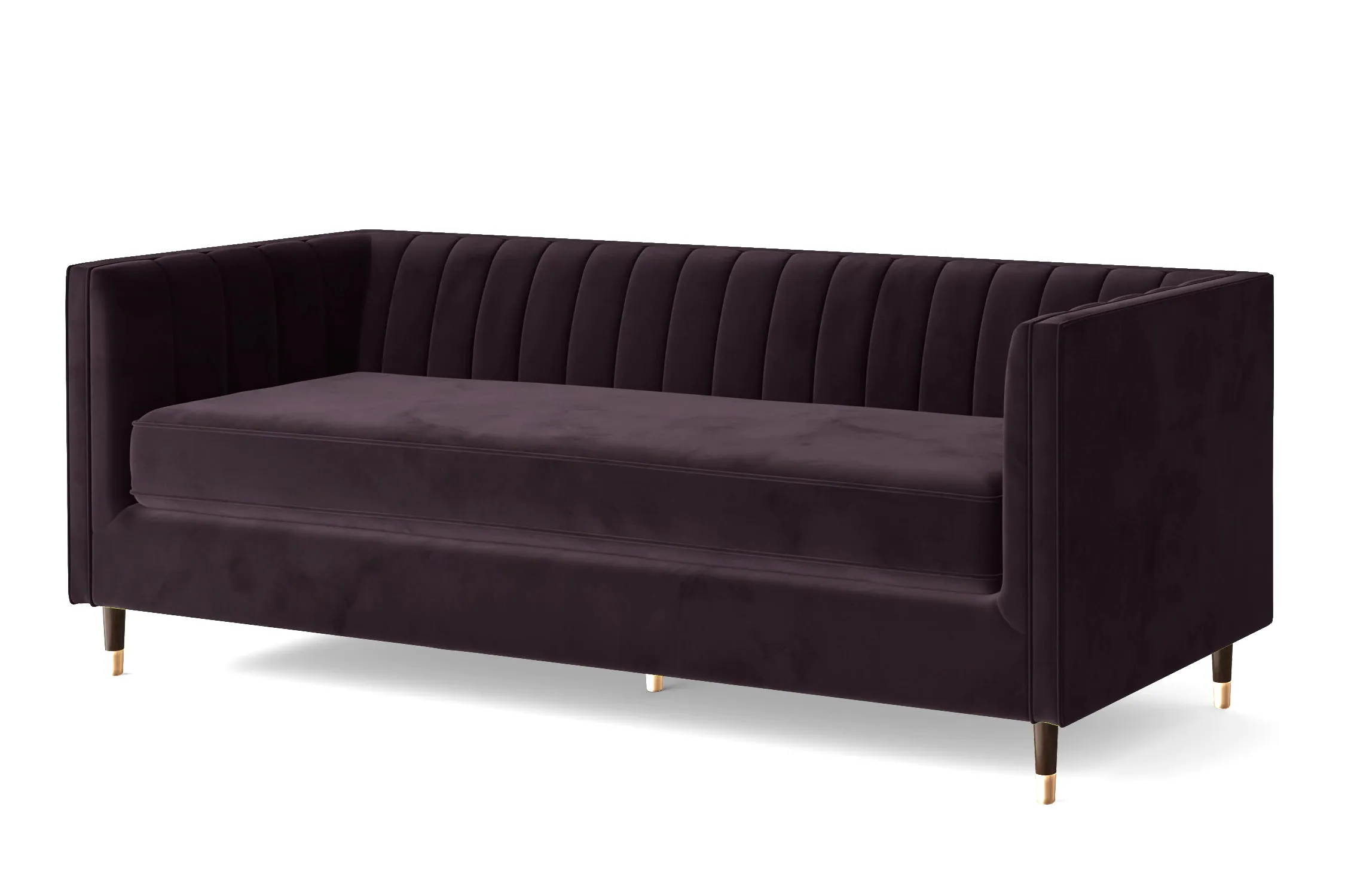 Tivoli 4 Seater Sofa Purple Velvet