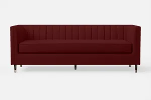 Tivoli 4 Seater Sofa Red Leather