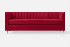 Tivoli 4 Seater Sofa Red Linen Fabric