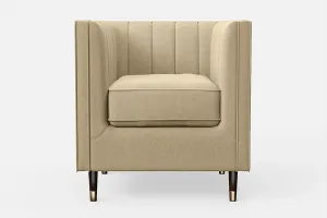 Tivoli Armchair Beige Linen Fabric