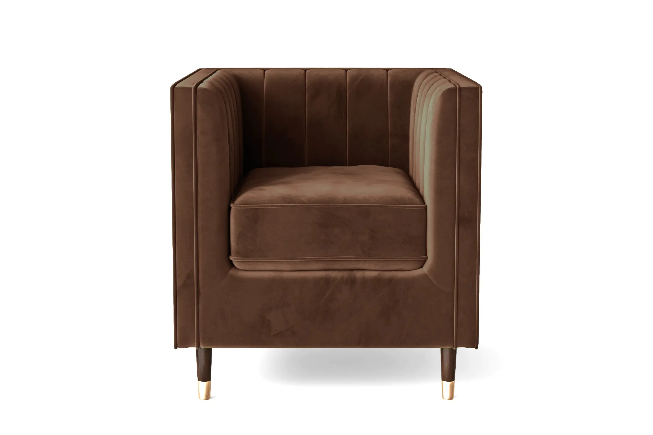 Tivoli Armchair Coffee Brown Velvet