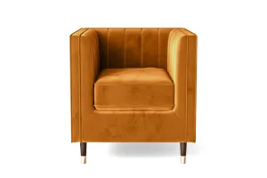 Tivoli Armchair Gold Velvet